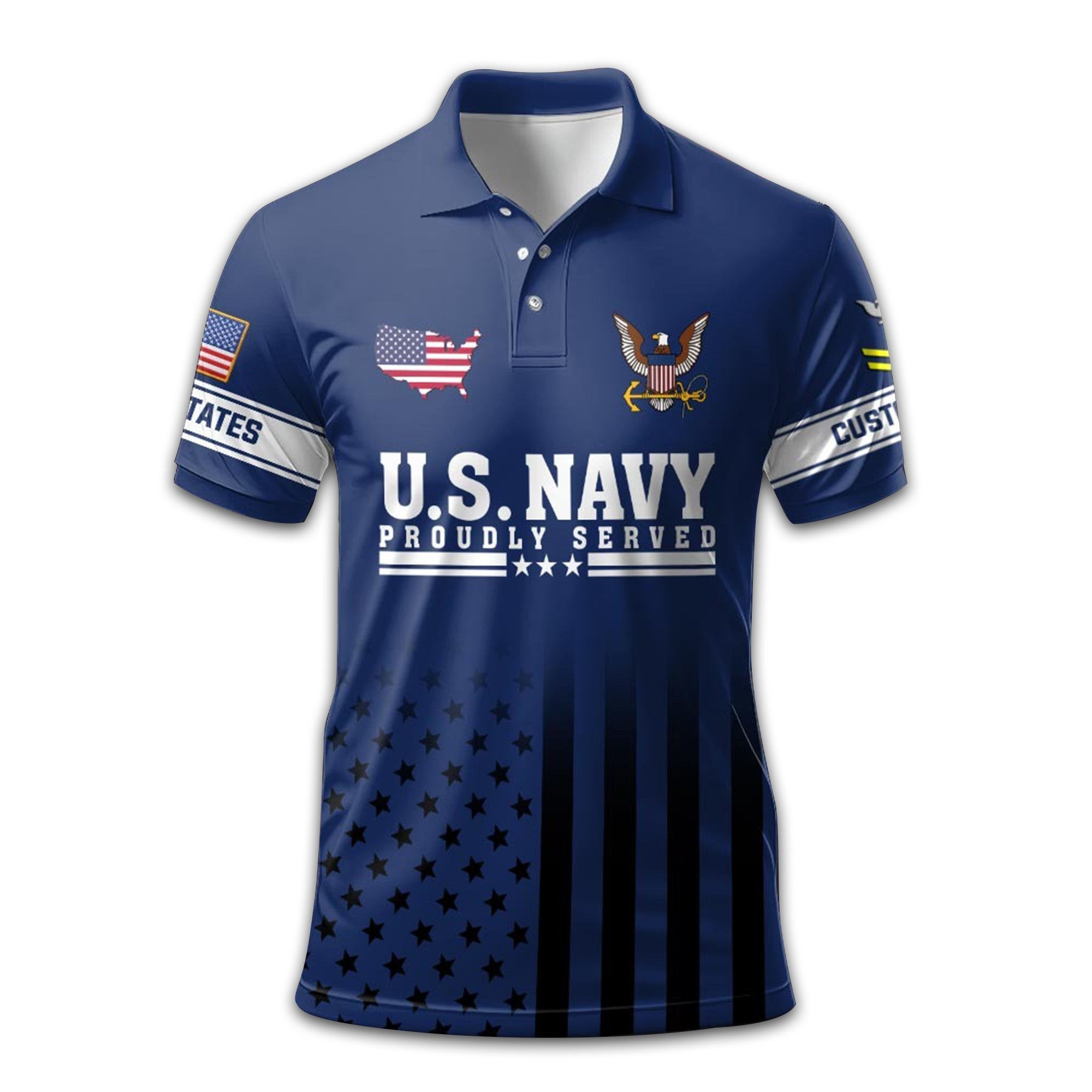 Premium US Navy Polo Shirt VPVC213207, Custom Name, Rank Gifts For Navy Veteran, Best Gifts On Father's Day, Armed Forces Day, Independence Day, Veterans Day.