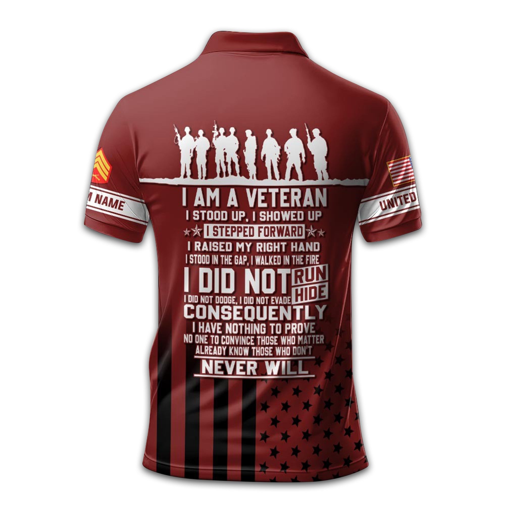 Premium USMC Polo Shirt VPVC213208, Custom Name, Rank Gifts For Marine Veteran, Best Gifts On Father's Day, Armed Forces Day, Independence Day, Veterans Day.
