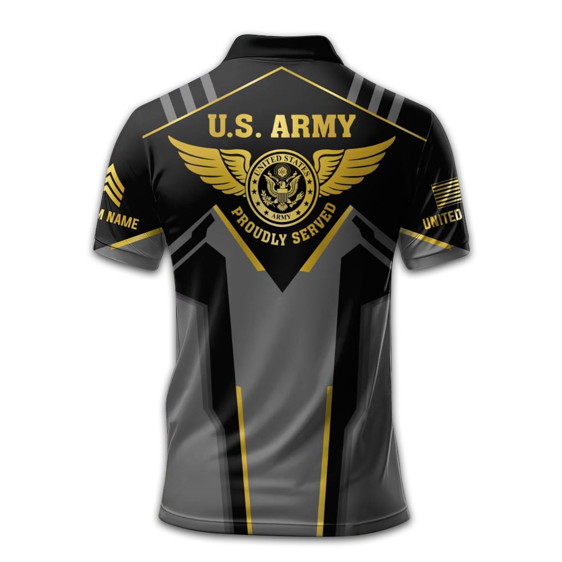 Unique Custom Name, Rank US Army Polo Shirt VPVC213306, Gifts For Army Veteran, Gifts For Dad, For Husband, Best Gifts On Father's Day, Independence Day, Veterans Day.