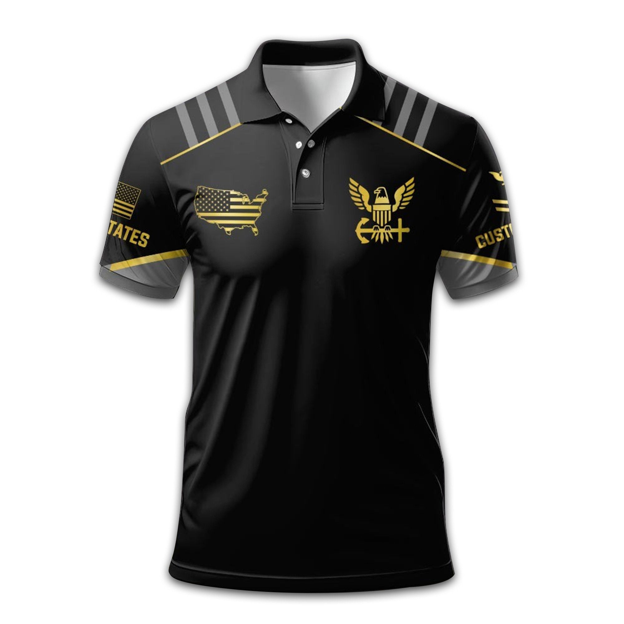 Unique Custom Name, Rank US Navy Polo Shirt VPVC213307, Gifts For Navy Veteran, Gifts For Dad, For Husband, Best Gifts On Father's Day, Independence Day, Veterans Day.