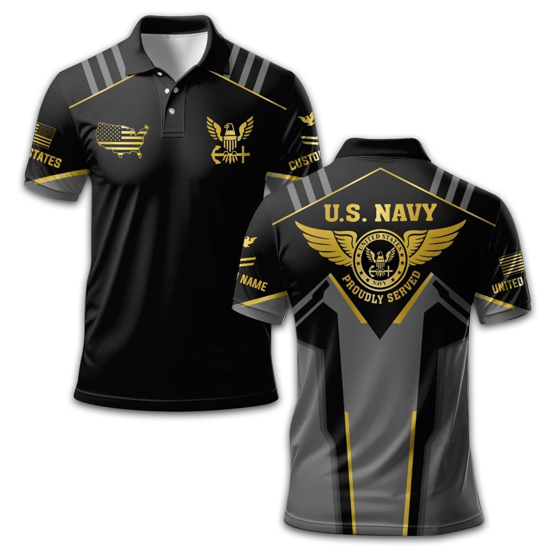 Unique Custom Name, Rank US Navy Polo Shirt VPVC213307, Gifts For Navy Veteran, Gifts For Dad, For Husband, Best Gifts On Father's Day, Independence Day, Veterans Day.