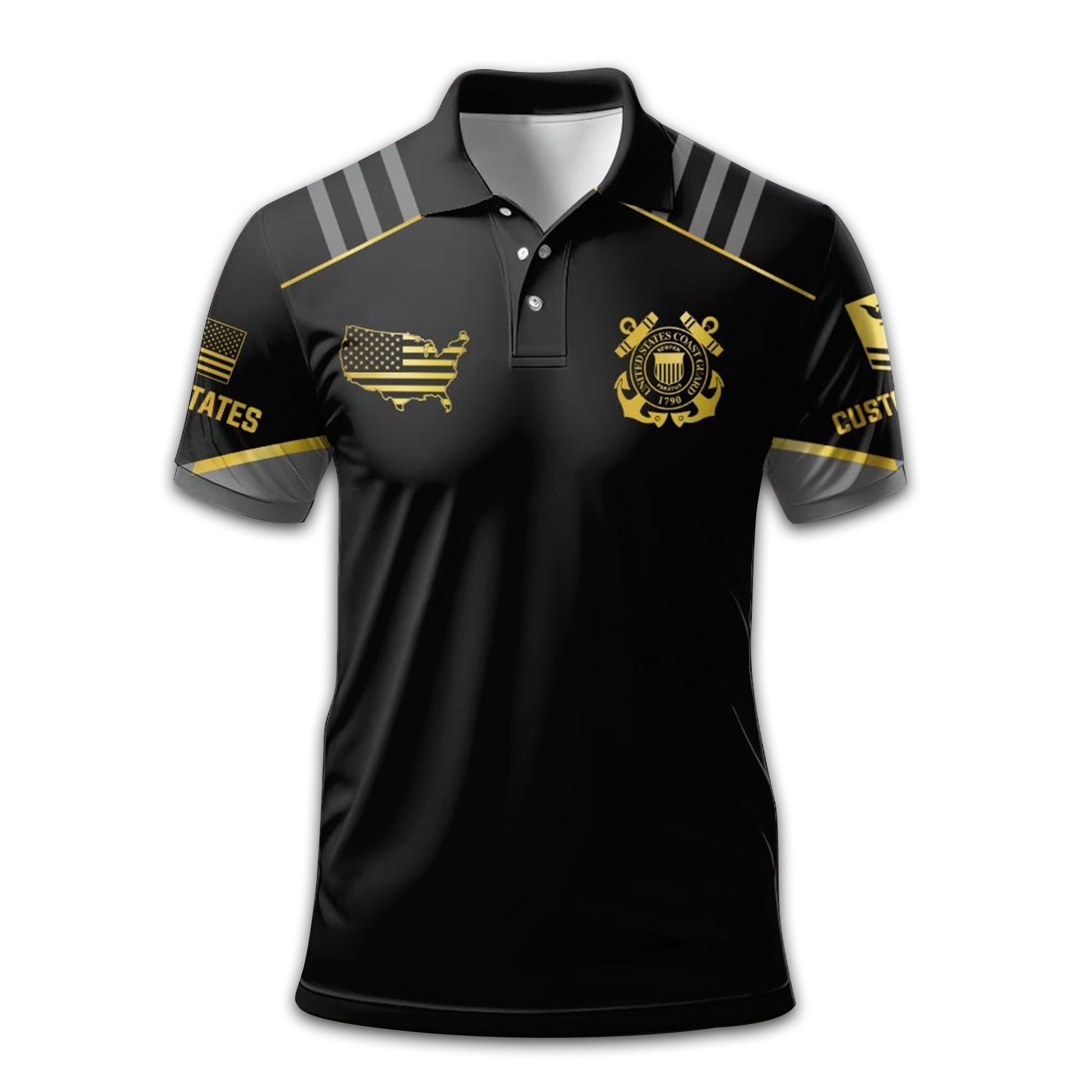 Unique Custom Name, Rank USCG Polo Shirt VPVC213310, Gifts For Coast Guard Veteran, Gifts For Dad, For Husband, Best Gifts On Father's Day, Independence Day, Veterans Day.