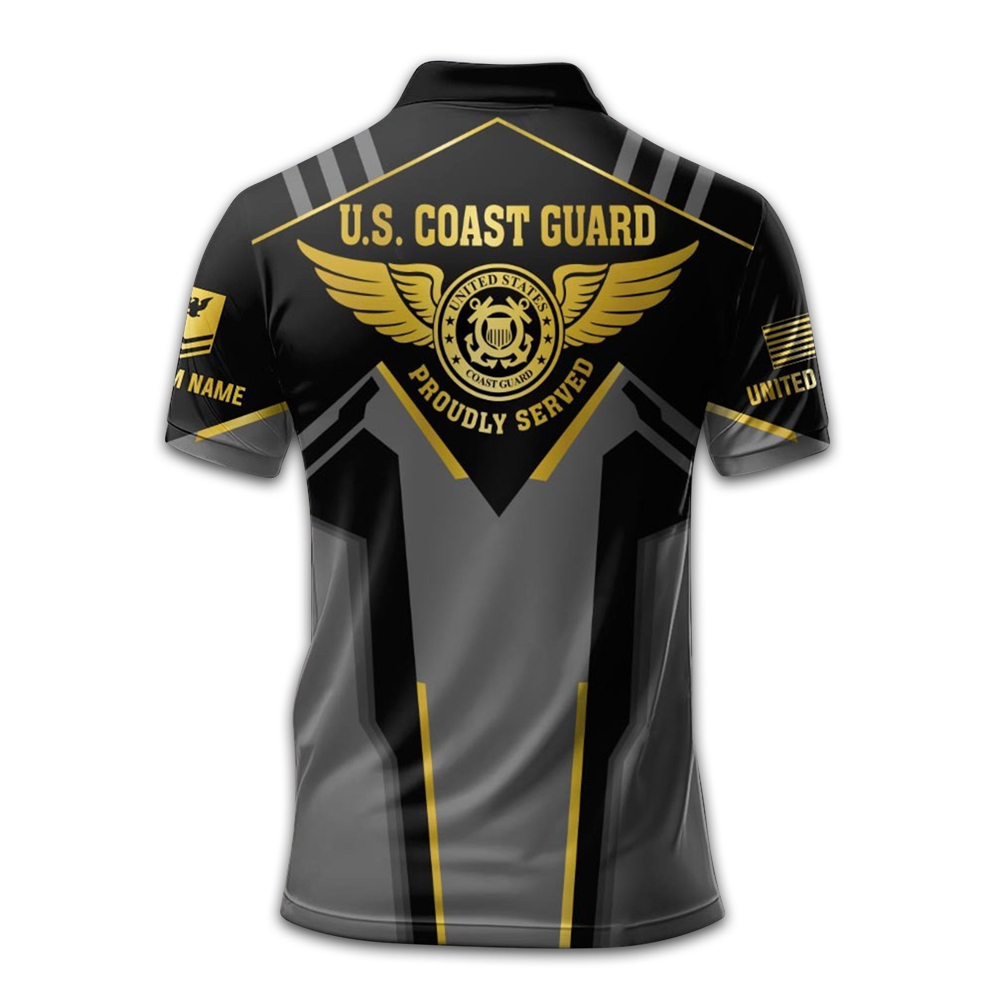 Unique Custom Name, Rank USCG Polo Shirt VPVC213310, Gifts For Coast Guard Veteran, Gifts For Dad, For Husband, Best Gifts On Father's Day, Independence Day, Veterans Day.