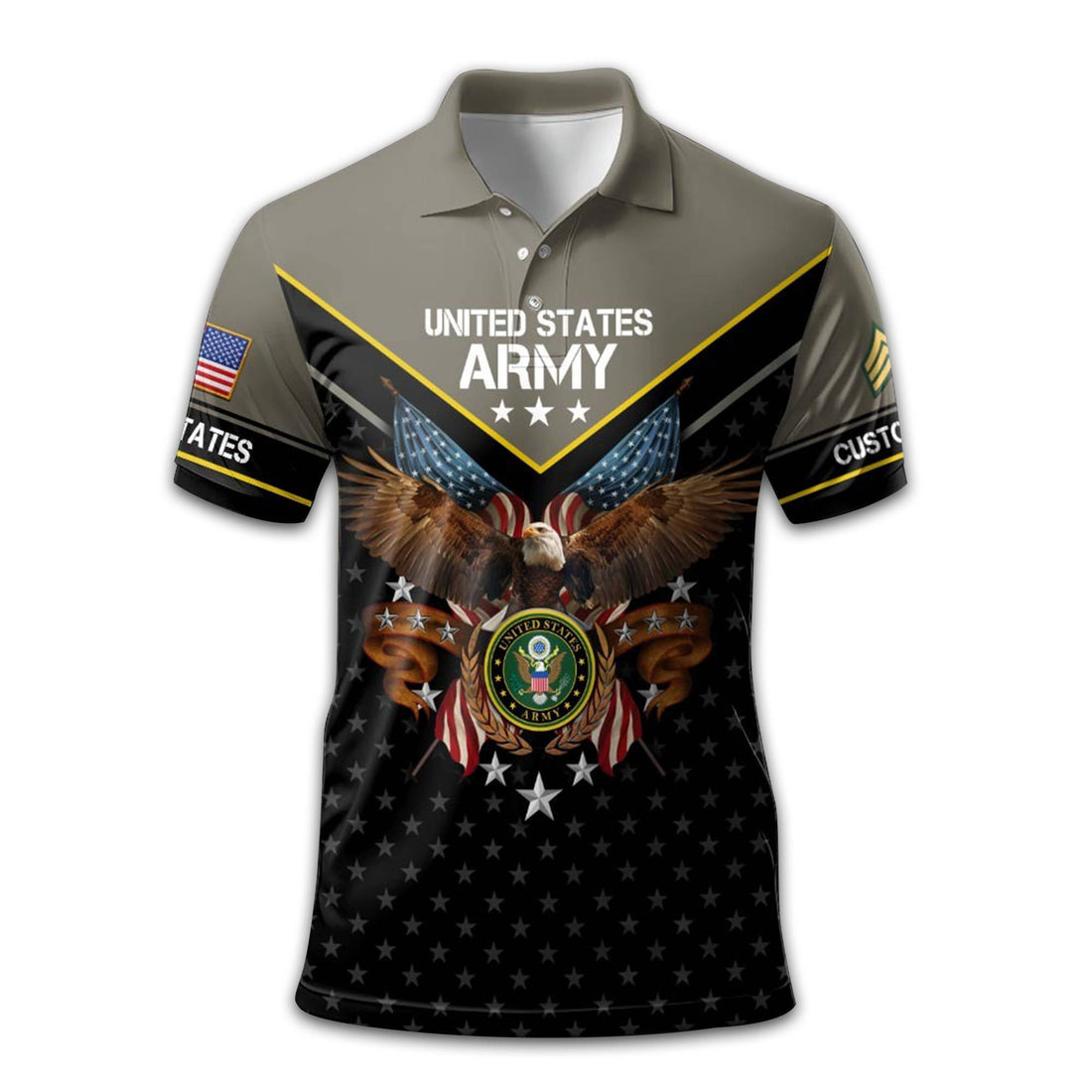 Premium Custom US Army Polo Shirt VPVC213406, Gifts For Army Veteran, Gifts For Dad, For Husband, Best Gifts On Father's Day, Armed Forces Day, Independence Day, Veterans Day.