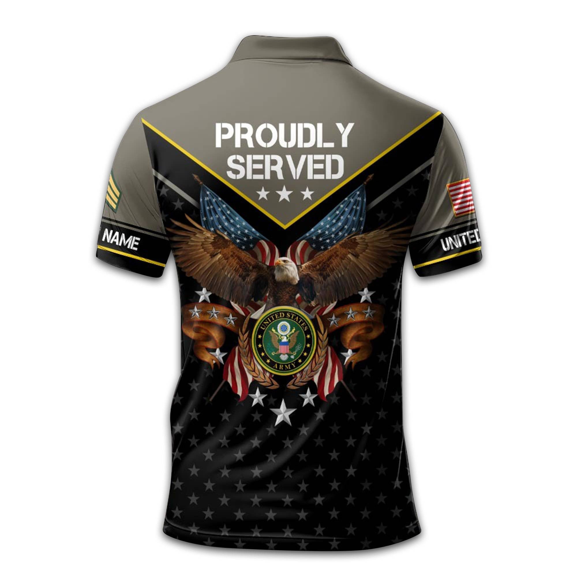 Premium Custom US Army Polo Shirt VPVC213406, Gifts For Army Veteran, Gifts For Dad, For Husband, Best Gifts On Father's Day, Armed Forces Day, Independence Day, Veterans Day.
