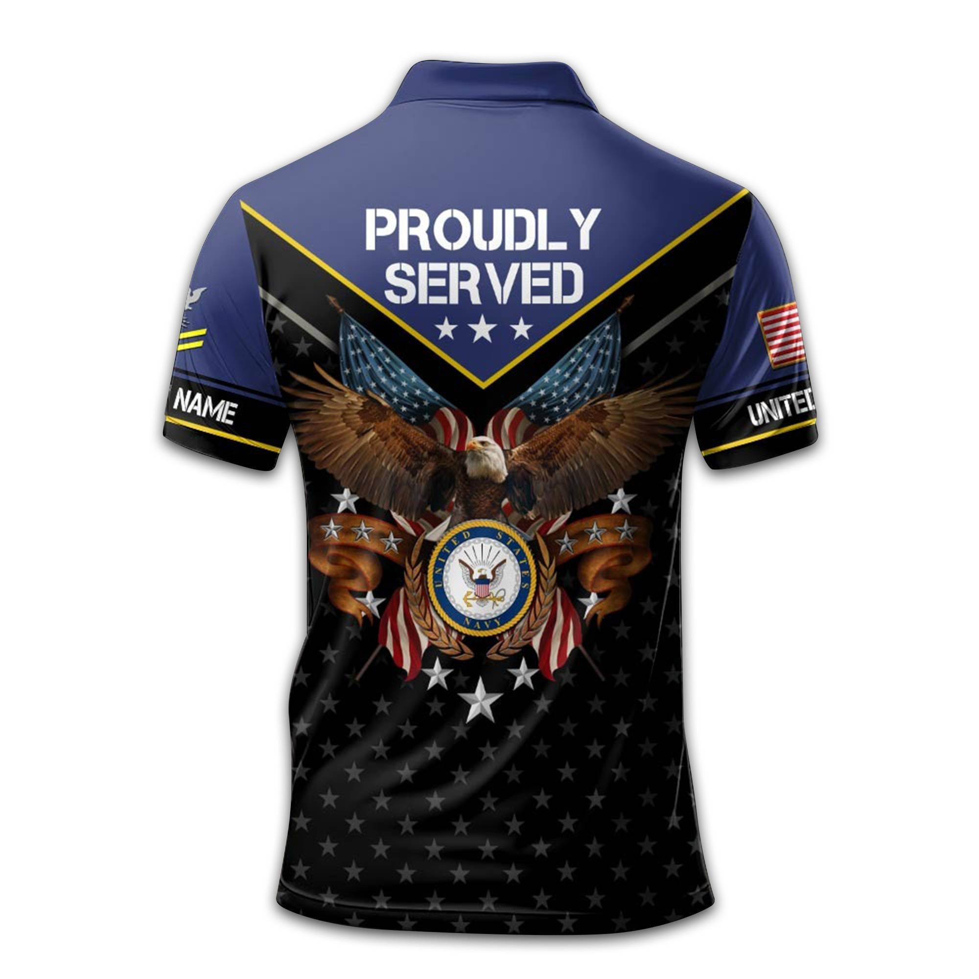 Premium Custom US Navy Polo Shirt VPVC213407, Gifts For Navy Veteran, Gifts For Dad, For Husband, Best Gifts On Father's Day, Armed Forces Day, Independence Day, Veterans Day.