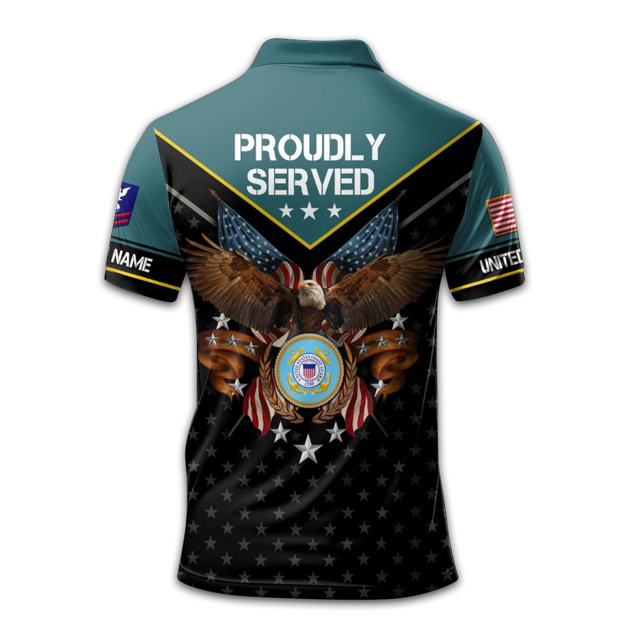 Premium Custom USCG Polo Shirt VPVC213410, Gifts For Coast Guard Veteran, Gifts For Dad, For Husband, Best Gifts On Father's Day, Armed Forces Day, Independence Day, Veterans Day.