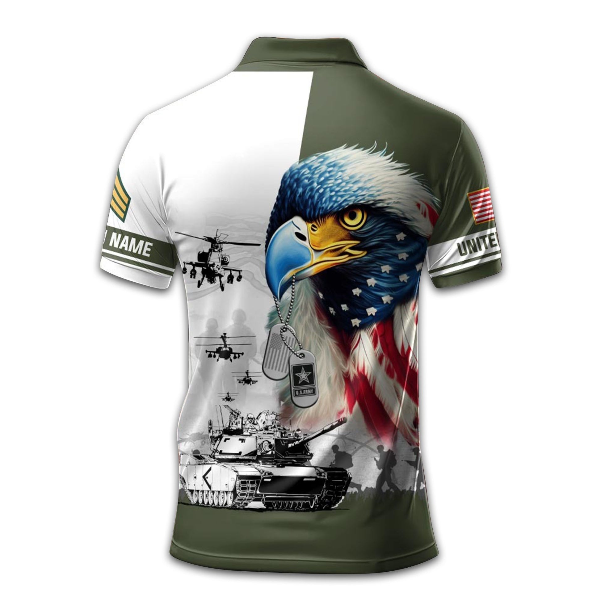 Premium US Army Polo Shirt VPVC213501, Custom Name, Rank Gifts For Army Veteran, Best Gifts On Father's Day, Armed Forces Day, Independence Day, Veterans Day.