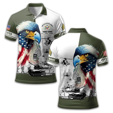 Premium US Army Polo Shirt VPVC213501, Custom Name, Rank Gifts For Army Veteran, Best Gifts On Father's Day, Armed Forces Day, Independence Day, Veterans Day.