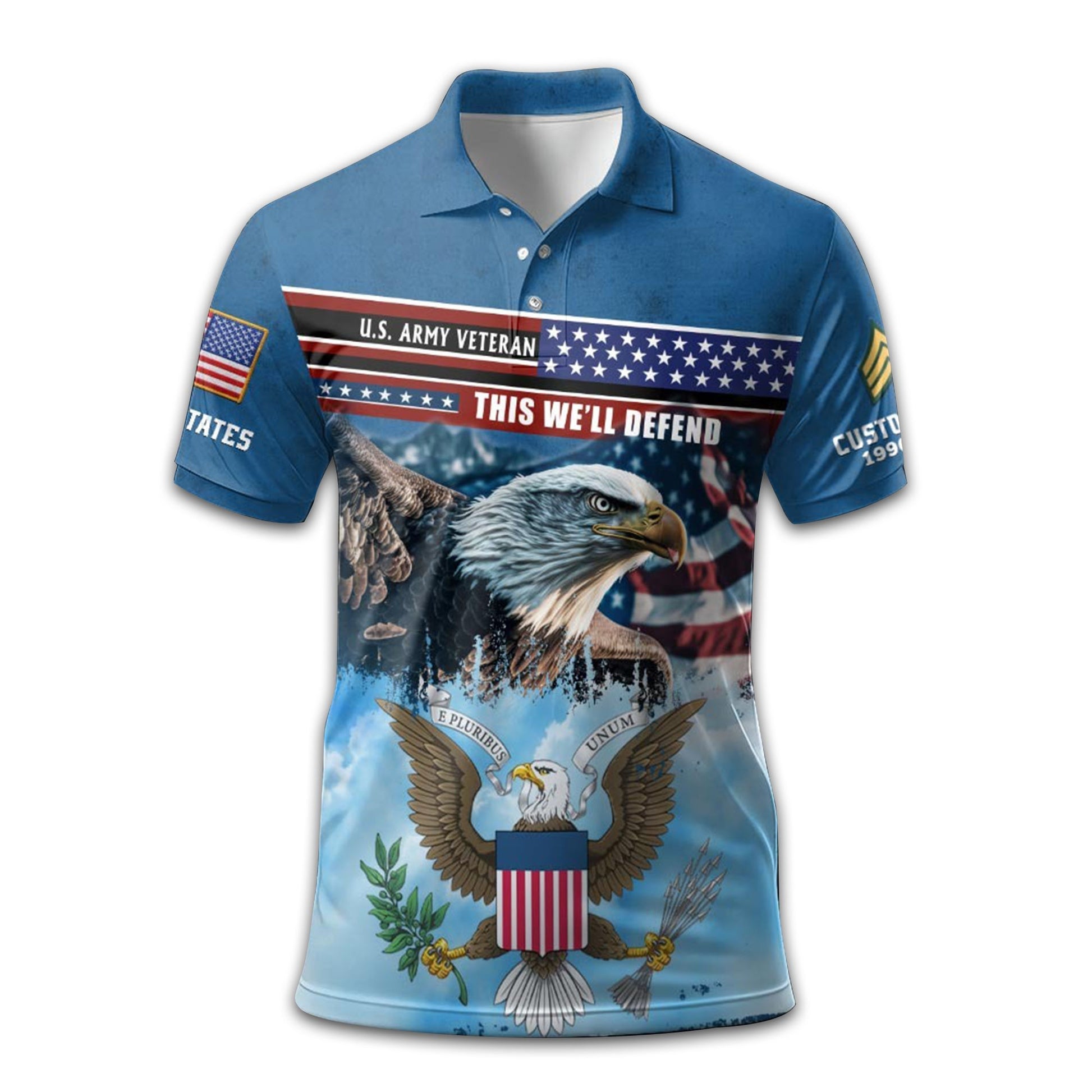 Premium Custom US Army Polo Shirt VPVC213506, Gifts For Army Veteran, Best Gifts On Father's Day, Armed Forces Day, Independence Day, Veterans Day.