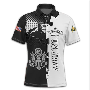 Unique Custom Name, Rank, Year US Army Polo Shirt VPVC213601, Gifts For Army Veteran, Gifts For Dad, For Husband, Best Gifts On Father's Day, Independence Day, Veterans Day.