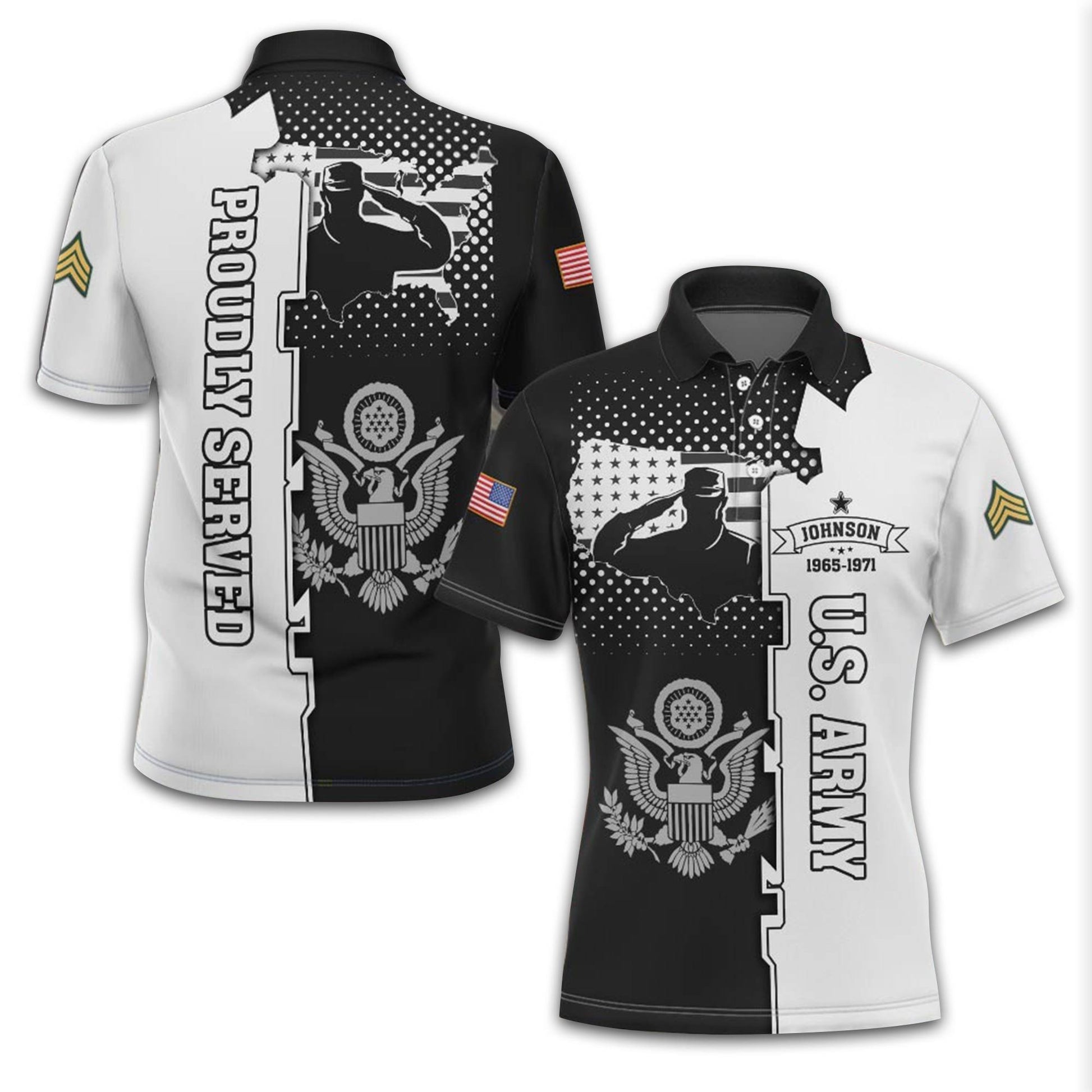 Unique Custom Name, Rank, Year US Army Polo Shirt VPVC213601, Gifts For Army Veteran, Gifts For Dad, For Husband, Best Gifts On Father's Day, Independence Day, Veterans Day.