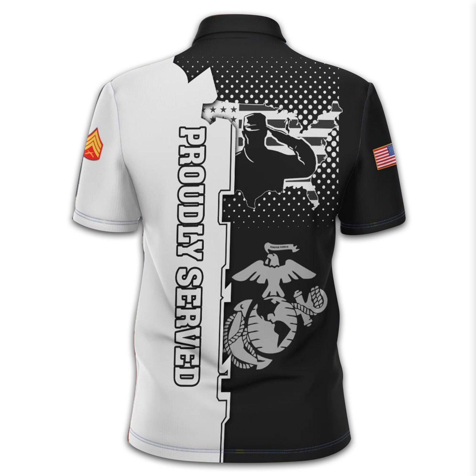 Unique Custom Name, Rank, Year USMC Polo Shirt VPVC213603, Gifts For Marine Veteran, Gifts For Dad, For Husband, Best Gifts On Father's Day, Independence Day, Veterans Day.