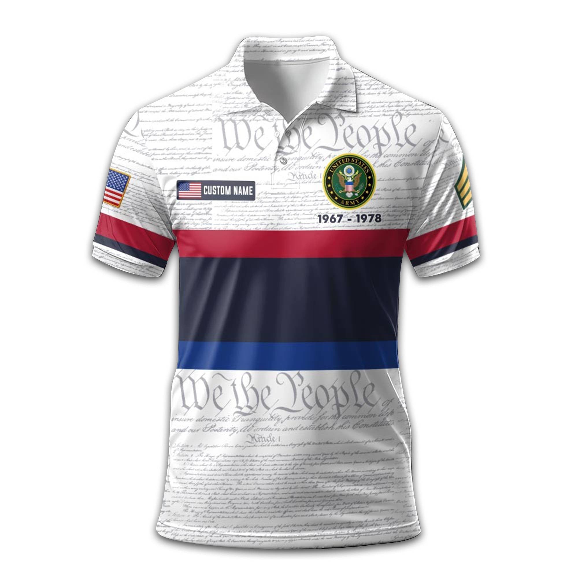 Premium Custom US Army Polo Shirt VPVC213701, Gifts For Army Veteran, Gifts For Dad, For Husband, Best Gifts On Father's Day, Armed Forces Day, Independence Day, Veterans Day.