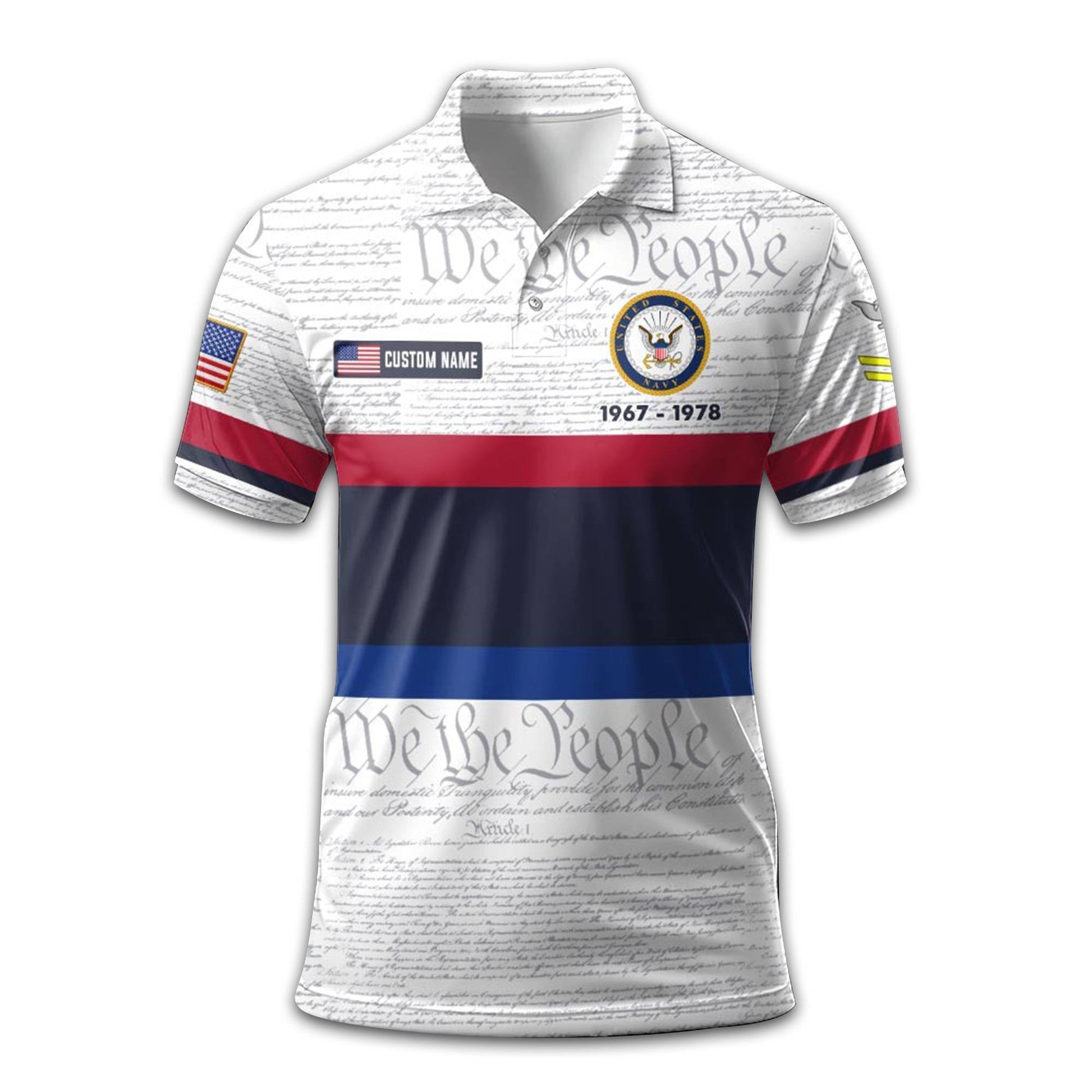 Premium Custom US Navy Polo Shirt VPVC213702, Gifts For Navy Veteran, Gifts For Dad, For Husband, Best Gifts On Father's Day, Armed Forces Day, Independence Day, Veterans Day.