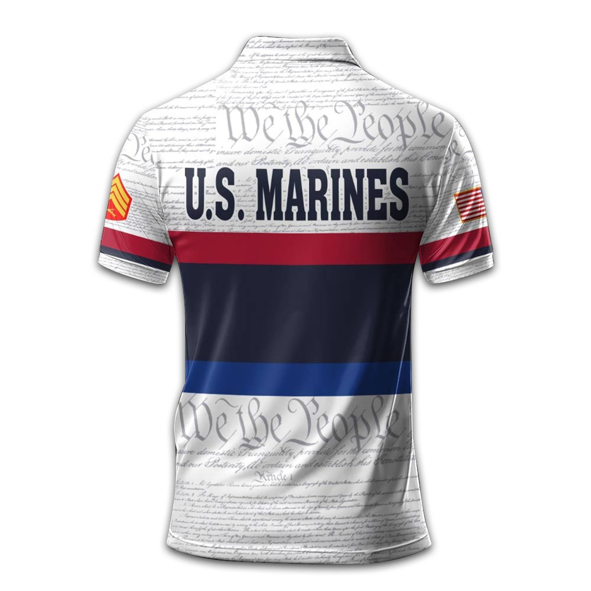 Premium Custom USMC Polo Shirt VPVC213703, Gifts For Marine Veteran, Gifts For Dad, For Husband, Best Gifts On Father's Day, Armed Forces Day, Independence Day, Veterans Day.