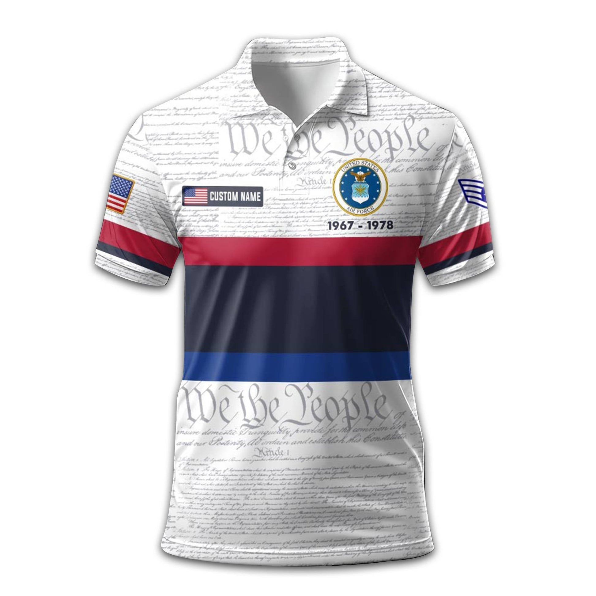 Premium Custom USAF Polo Shirt VPVC213704, Gifts For Air Force Veteran, Gifts For Dad, For Husband, Best Gifts On Father's Day, Armed Forces Day, Independence Day, Veterans Day.