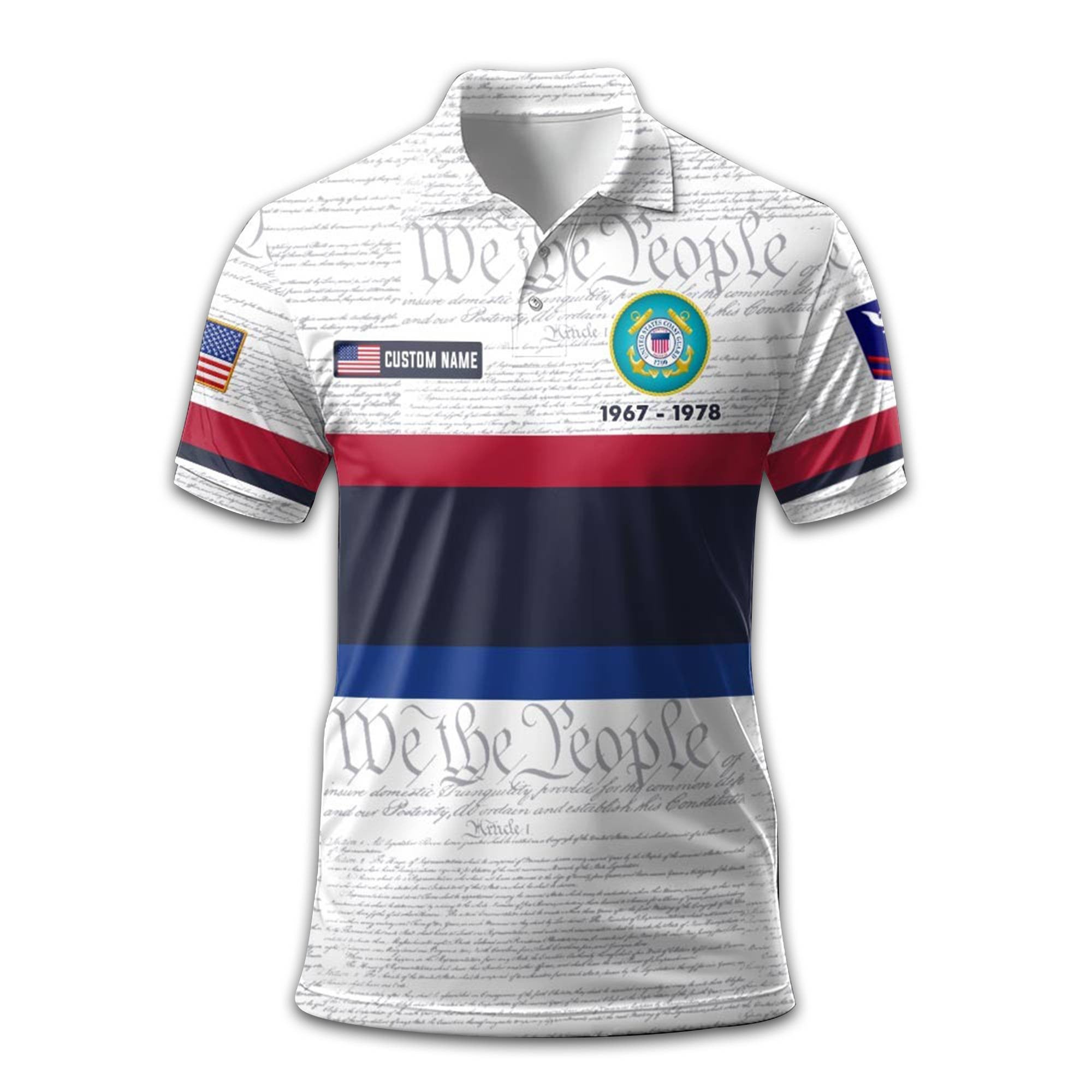 Premium Custom USCG Polo Shirt VPVC213705, Gifts For Coast Guard Veteran, Gifts For Dad, For Husband, Best Gifts On Father's Day, Armed Forces Day, Independence Day, Veterans Day.