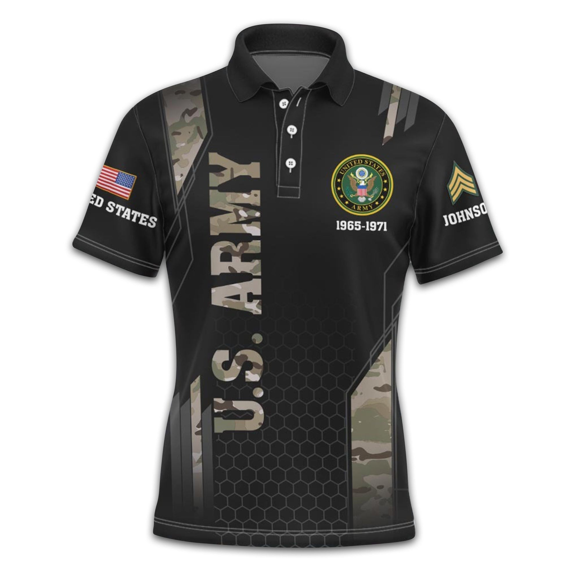 Premium Custom US Army Polo Shirt VPVC213801, Gifts For Army Veteran, Best Gifts On Father's Day, Armed Forces Day, Independence Day, Veterans Day.