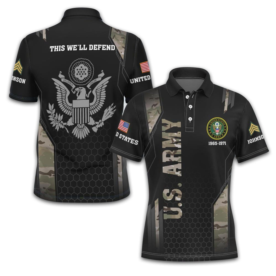 Premium Custom US Army Polo Shirt VPVC213801, Gifts For Army Veteran, Best Gifts On Father's Day, Armed Forces Day, Independence Day, Veterans Day.