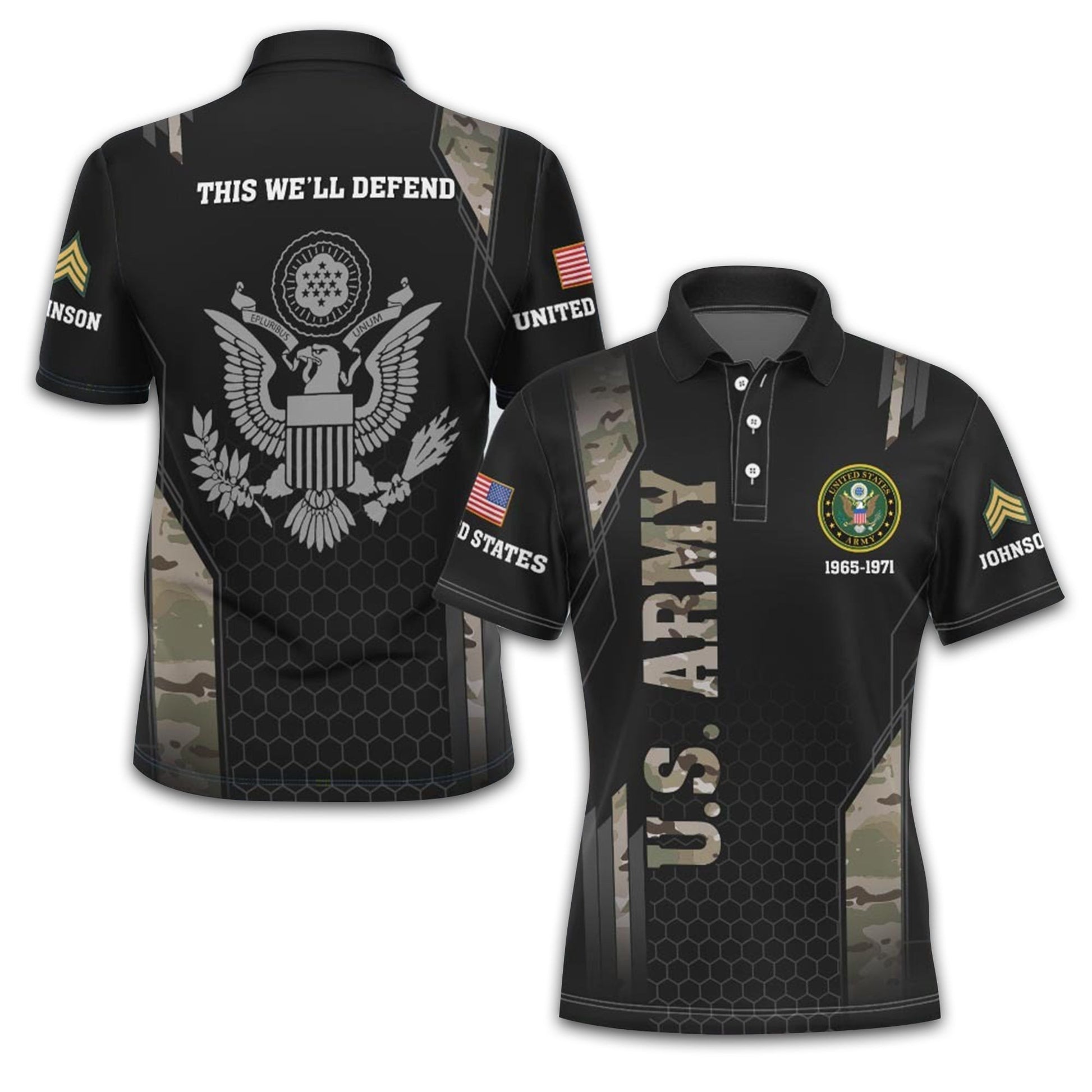 Premium Custom US Army Polo Shirt VPVC213801, Gifts For Army Veteran, Best Gifts On Father's Day, Armed Forces Day, Independence Day, Veterans Day.