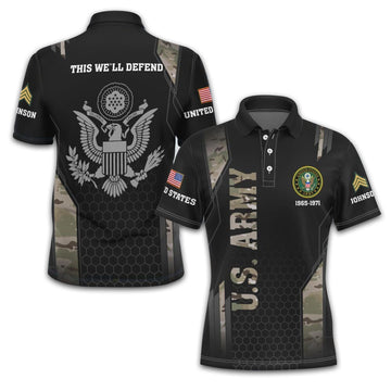 Premium Custom US Army Polo Shirt VPVC213801, Gifts For Army Veteran, Best Gifts On Father's Day, Armed Forces Day, Independence Day, Veterans Day.