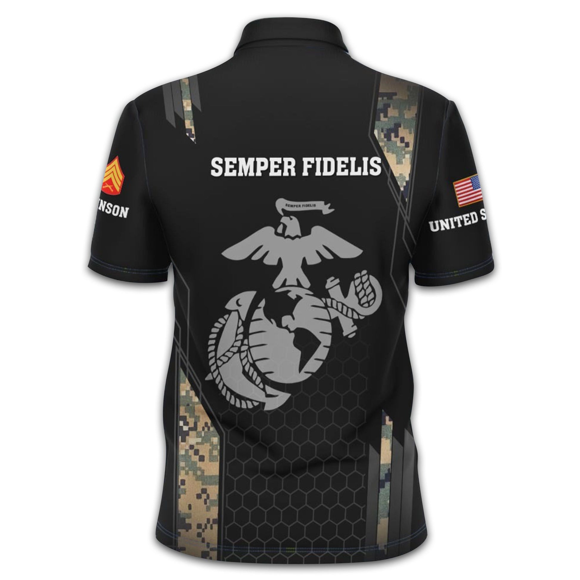 Premium Custom USMC Polo Shirt VPVC213803, Gifts For Marine Veteran, Best Gifts On Father's Day, Armed Forces Day, Independence Day, Veterans Day.
