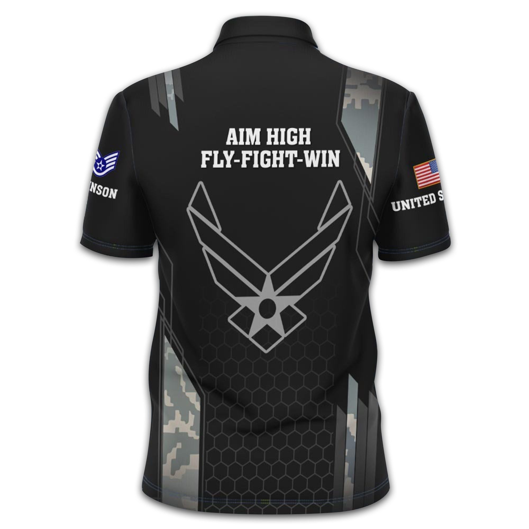Premium Custom USAF Polo Shirt VPVC213804, Gifts For Air Force Veteran, Best Gifts On Father's Day, Armed Forces Day, Independence Day, Veterans Day.