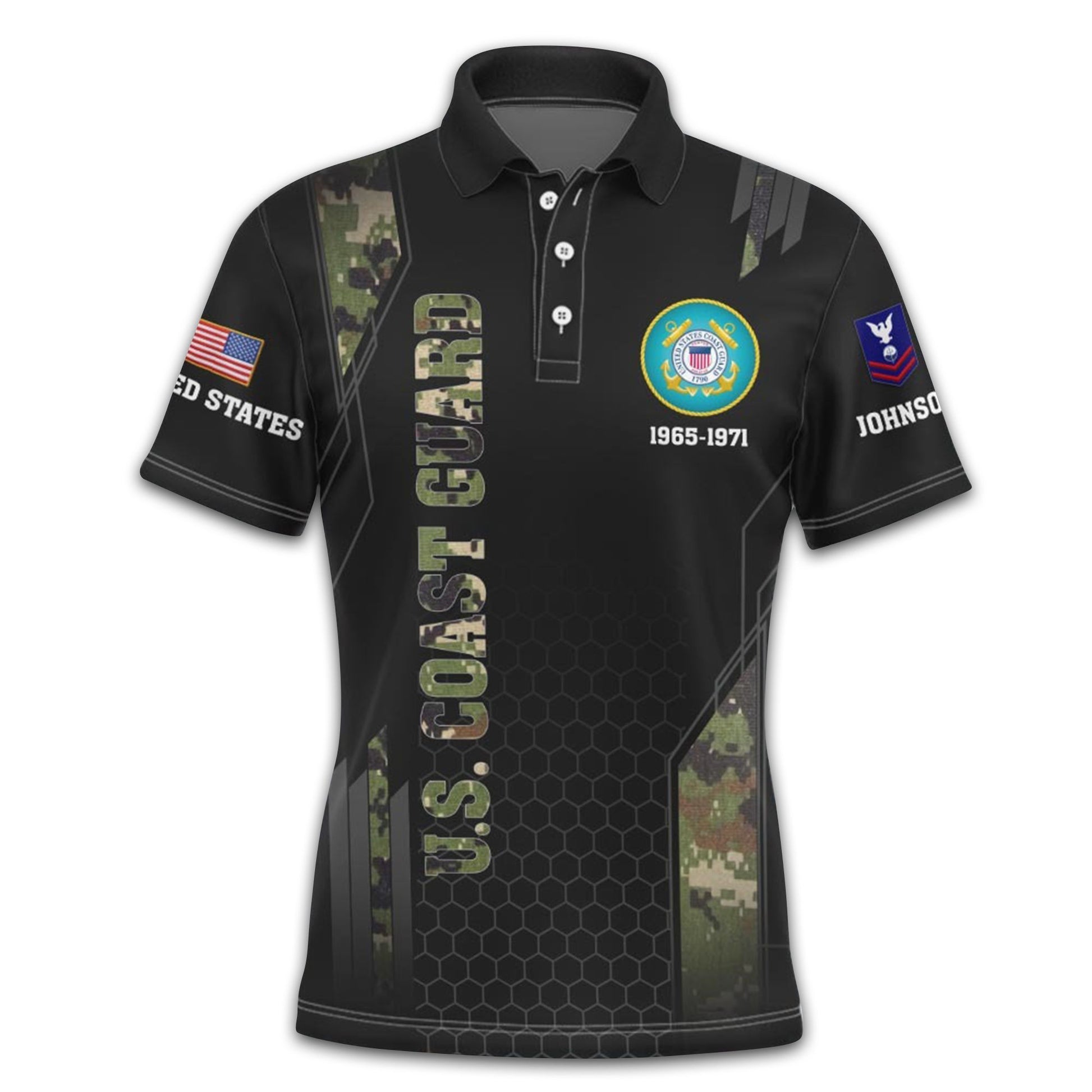 Premium Custom USCG Polo Shirt VPVC213805, Gifts For Coast Guard Veteran, Best Gifts On Father's Day, Armed Forces Day, Independence Day, Veterans Day.