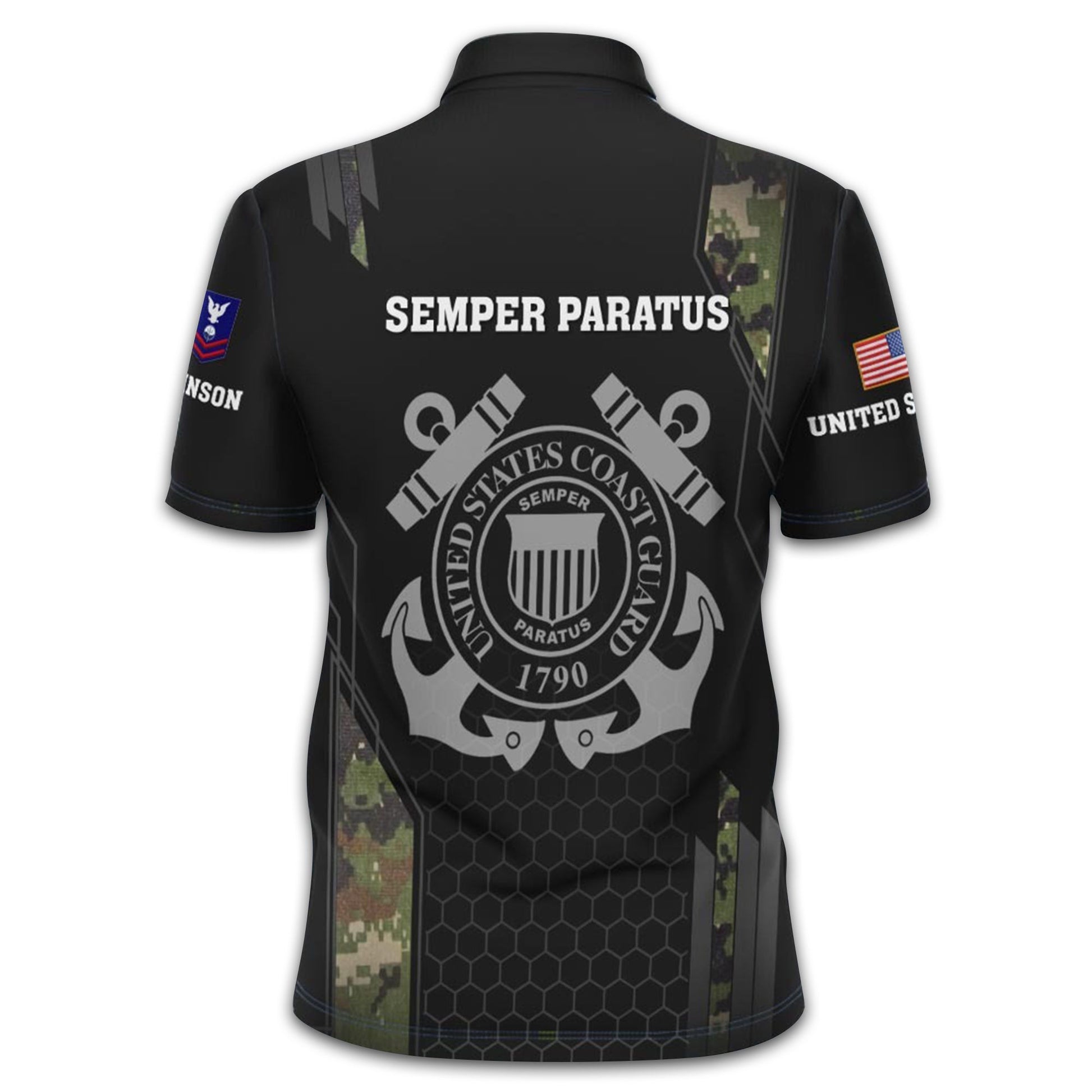 Premium Custom USCG Polo Shirt VPVC213805, Gifts For Coast Guard Veteran, Best Gifts On Father's Day, Armed Forces Day, Independence Day, Veterans Day.