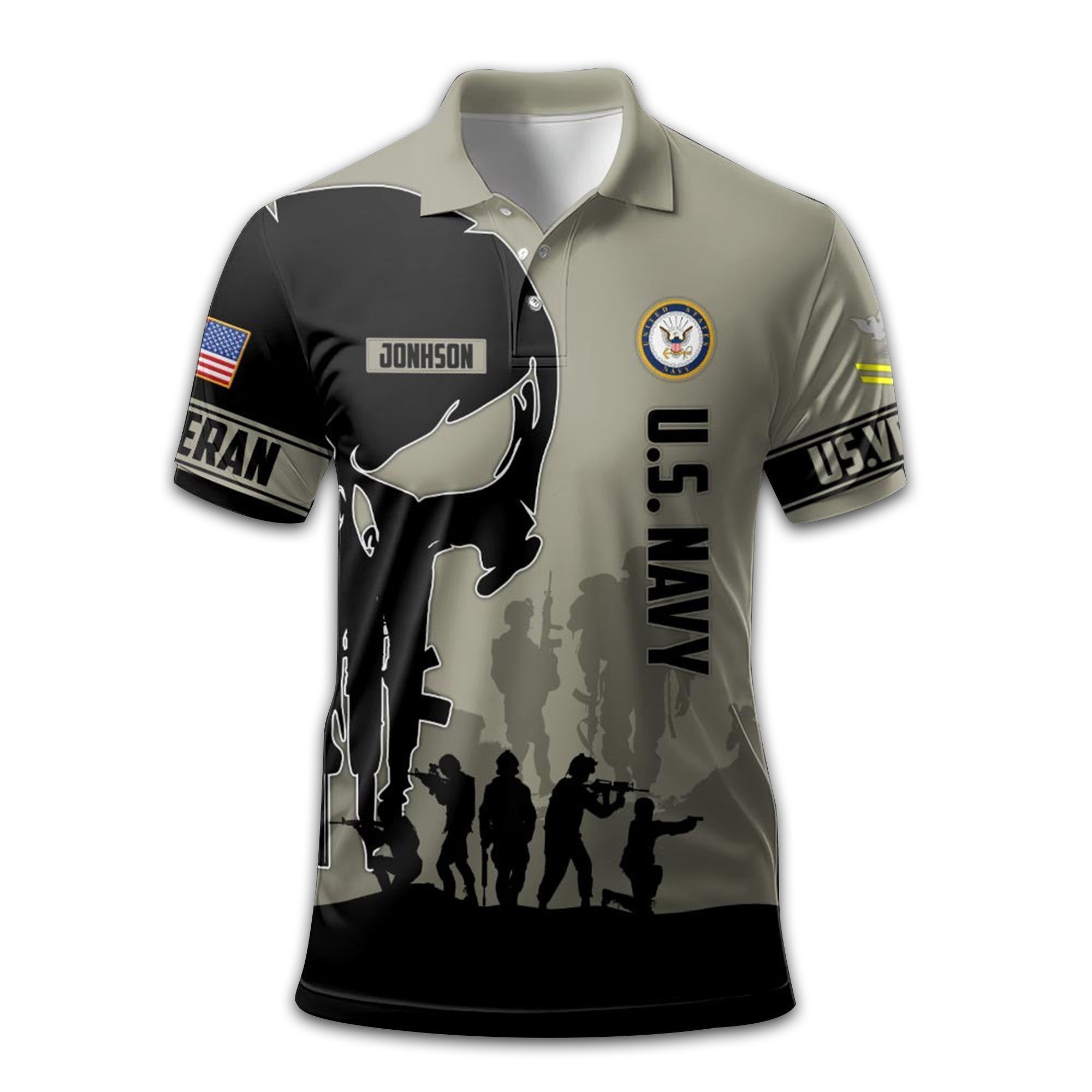 Unique Custom Name, Rank US Navy Polo Shirt VPVC213807, Gifts For Navy Veteran, Gifts For Dad, For Husband, Best Gifts On Father's Day, Independence Day, Veterans Day.