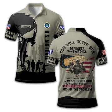Unique Custom Name, Rank USAF Polo Shirt VPVC213809, Gifts For Air Force Veteran, Gifts For Dad, For Husband, Best Gifts On Father's Day, Independence Day, Veterans Day.