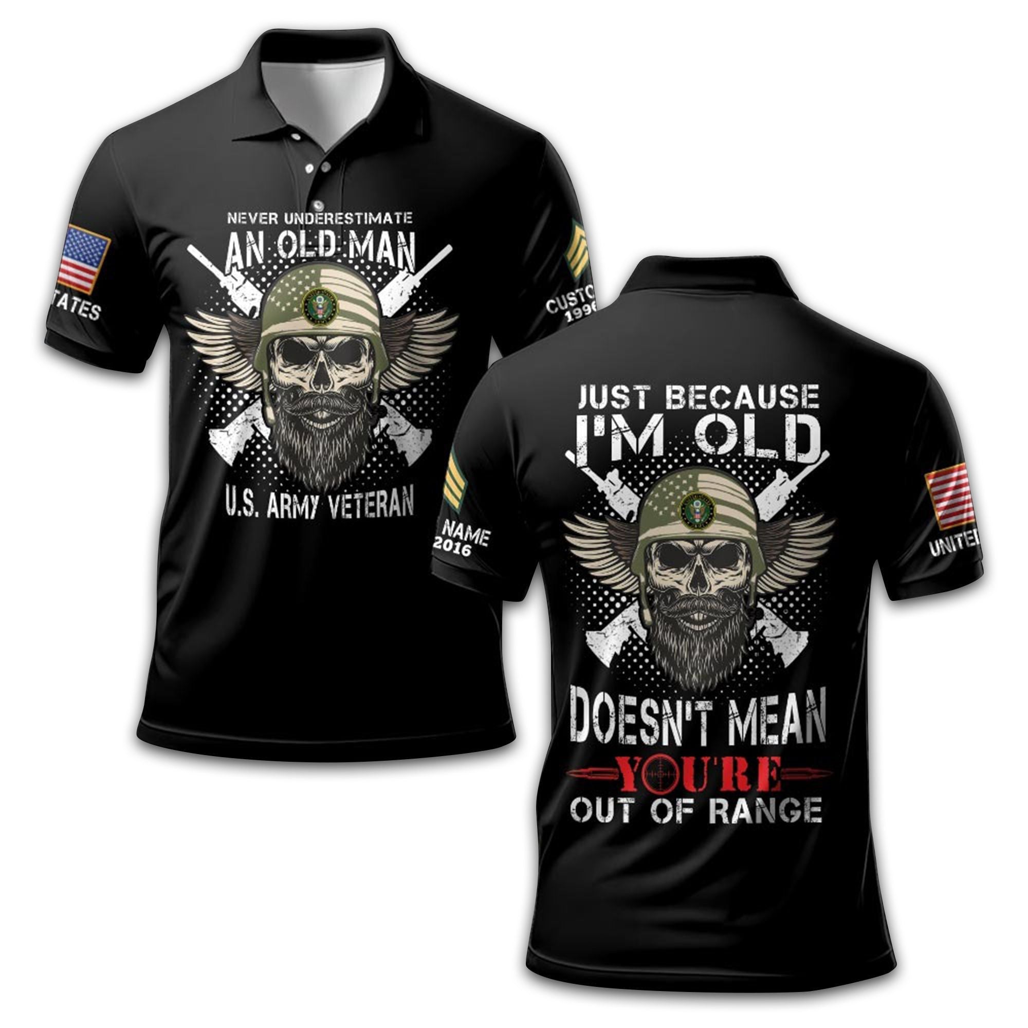 Premium Custom US Army Polo Shirt VPVC213906, Gifts For Army Veteran, Gifts For Dad, For Husband, Best Gifts On Father's Day, Armed Forces Day, Independence Day, Veterans Day.