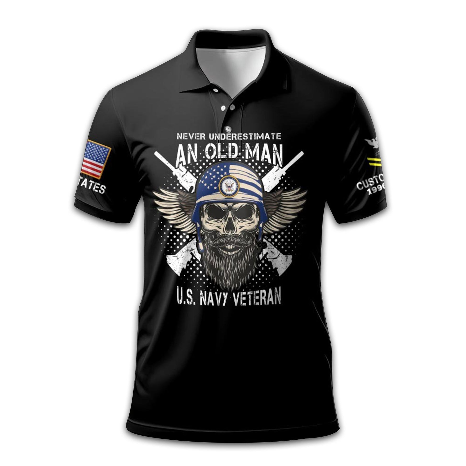 Premium Custom US Navy Polo Shirt VPVC213907, Gifts For Navy Veteran, Gifts For Dad, For Husband, Best Gifts On Father's Day, Armed Forces Day, Independence Day, Veterans Day.