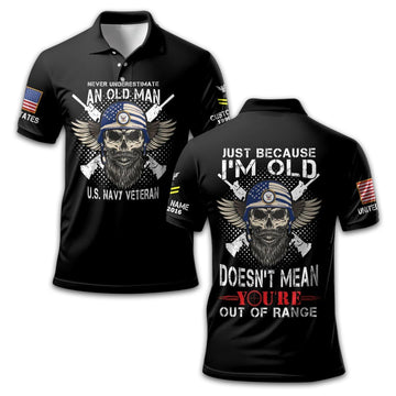Premium Custom US Navy Polo Shirt VPVC213907, Gifts For Navy Veteran, Gifts For Dad, For Husband, Best Gifts On Father's Day, Armed Forces Day, Independence Day, Veterans Day.