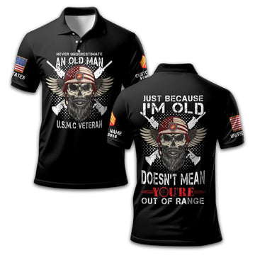 Premium Custom USMC Polo Shirt VPVC213908, Gifts For Marine Veteran, Gifts For Dad, For Husband, Best Gifts On Father's Day, Armed Forces Day, Independence Day, Veterans Day.