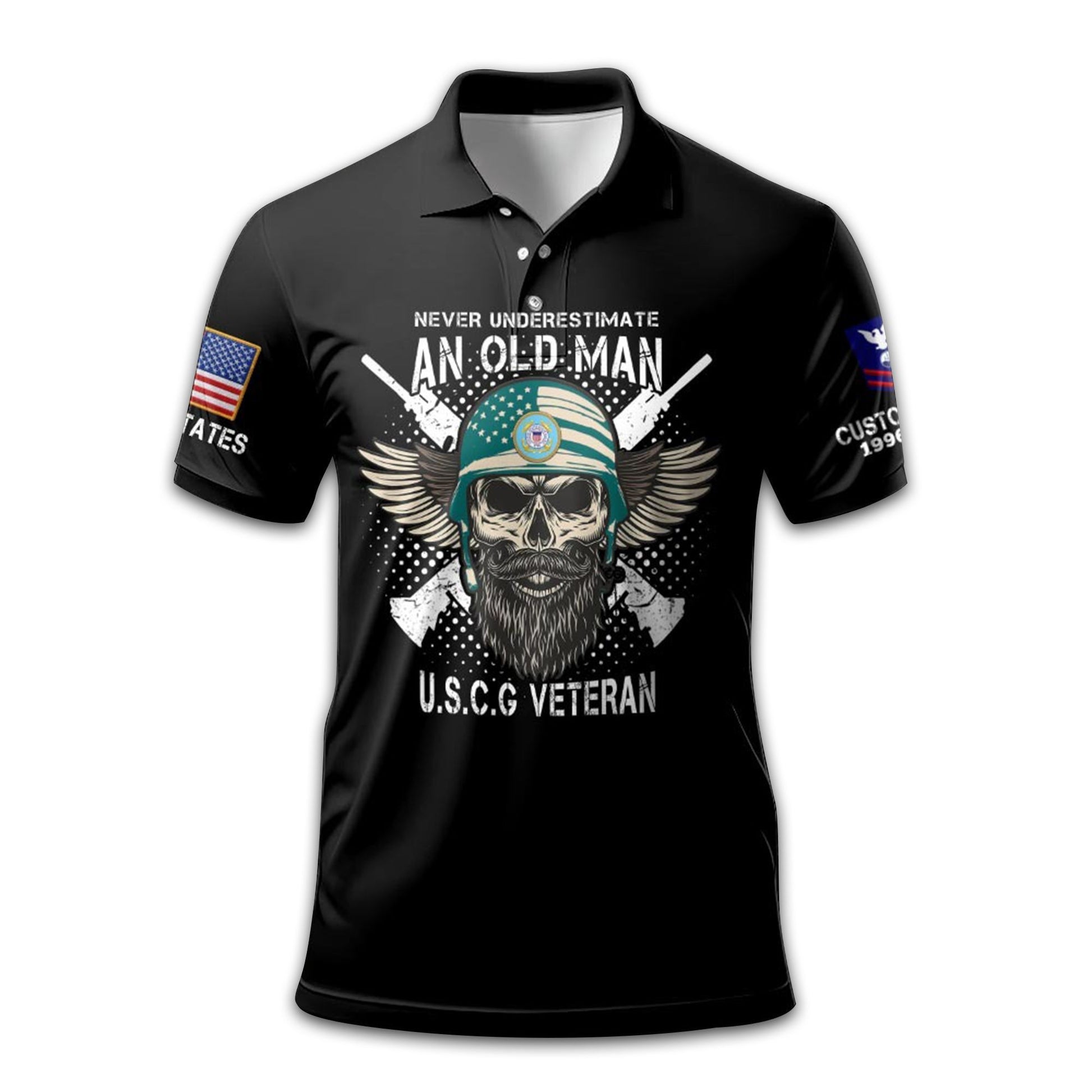 Premium Custom USCG Polo Shirt VPVC213910, Gifts For Coast Guard Veteran, Gifts For Dad, For Husband, Best Gifts On Father's Day, Armed Forces Day, Independence Day, Veterans Day.