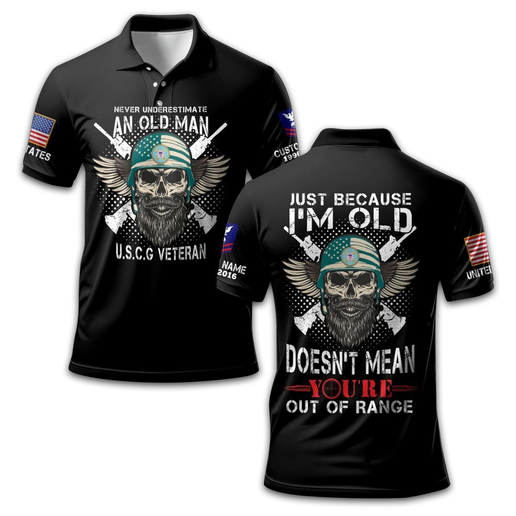 Premium Custom USCG Polo Shirt VPVC213910, Gifts For Coast Guard Veteran, Gifts For Dad, For Husband, Best Gifts On Father's Day, Armed Forces Day, Independence Day, Veterans Day.