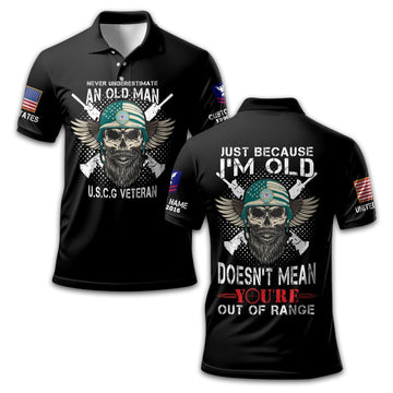 Premium Custom USCG Polo Shirt VPVC213910, Gifts For Coast Guard Veteran, Gifts For Dad, For Husband, Best Gifts On Father's Day, Armed Forces Day, Independence Day, Veterans Day.