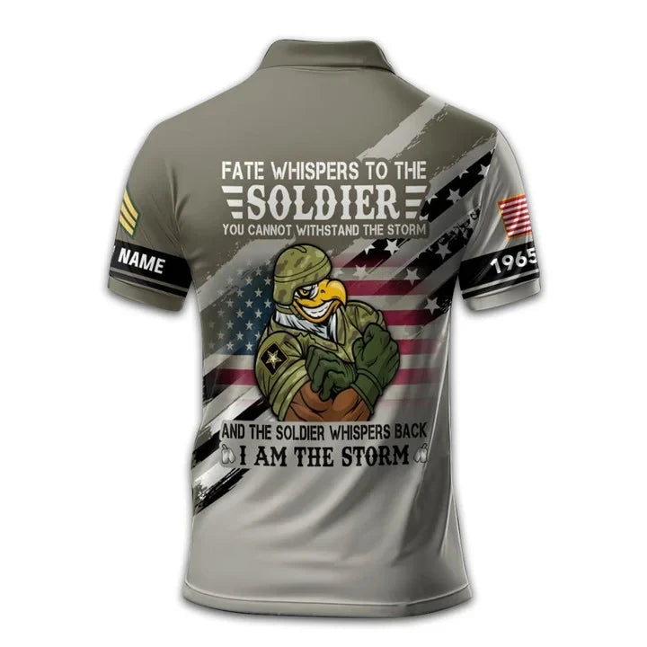 Premium Custom US Army Polo Shirt VPVC213301, Gifts For Army Veteran, Best Gifts On Father's Day, Armed Forces Day, Independence Day, Veterans Day.