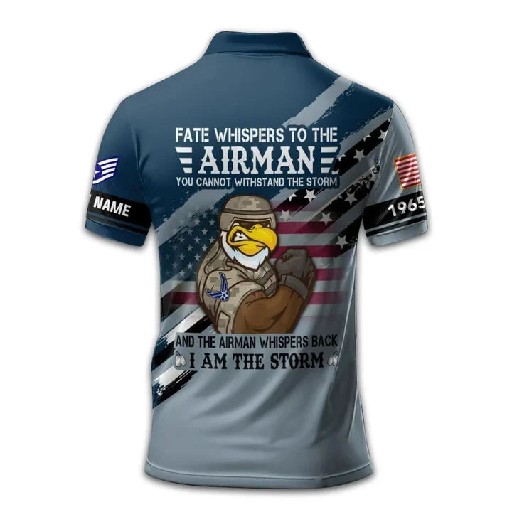 Premium Custom USAF Polo Shirt VPVC213304, Gifts For Air Force Veteran, Best Gifts On Father's Day, Armed Forces Day, Independence Day, Veterans Day.
