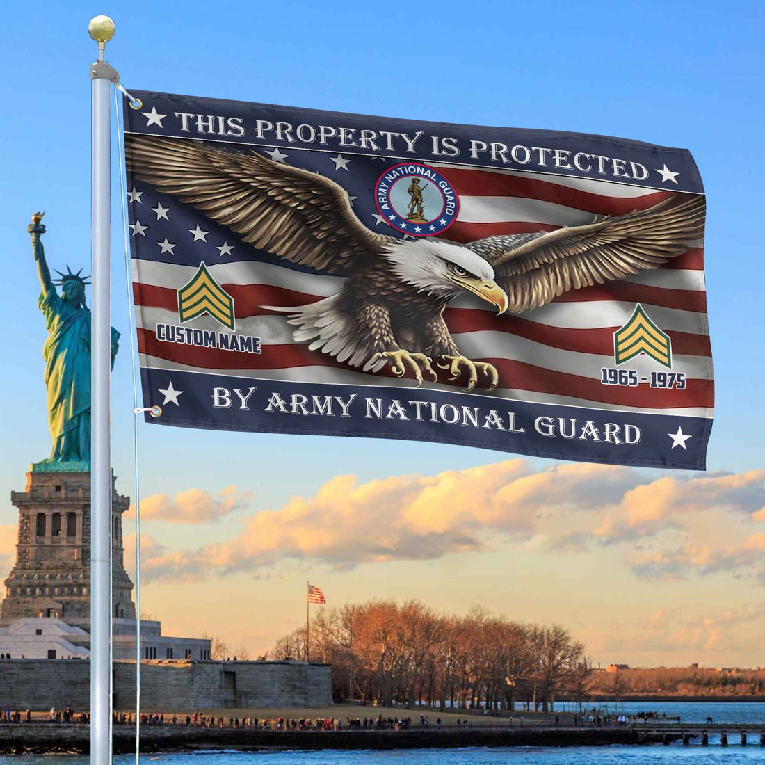Unique Custom Name, Rank, Year, US Army National Guard Grommet Flag VPVC108508, Gifts For Army National Guard Veteran, Gifts For Dad, For Husband, Best Gifts On Father's Day, Independence Day, Veterans Day.