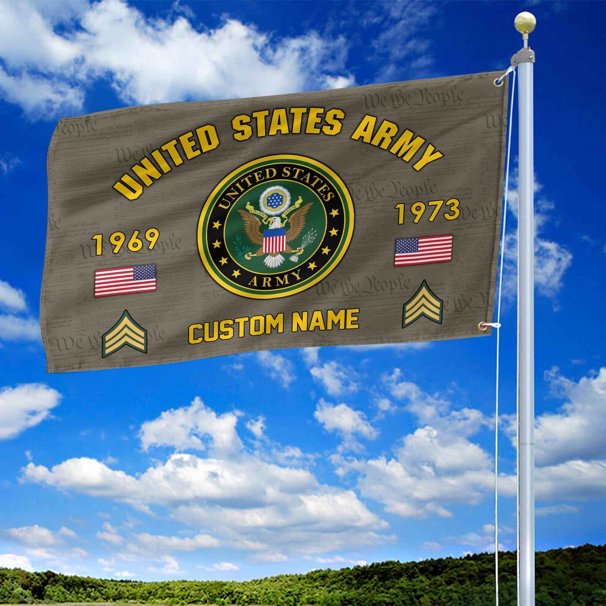 Premium Custom US Army Grommet Flag VPVC108610, Gifts For Army Veteran, Best Gifts On Father's Day, Armed Forces Day, Independence Day, Veterans Day.