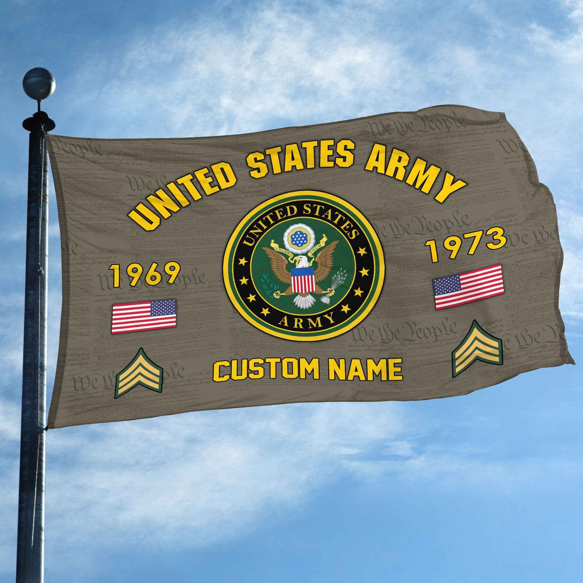 Premium Custom US Army Grommet Flag VPVC108610, Gifts For Army Veteran, Best Gifts On Father's Day, Armed Forces Day, Independence Day, Veterans Day.
