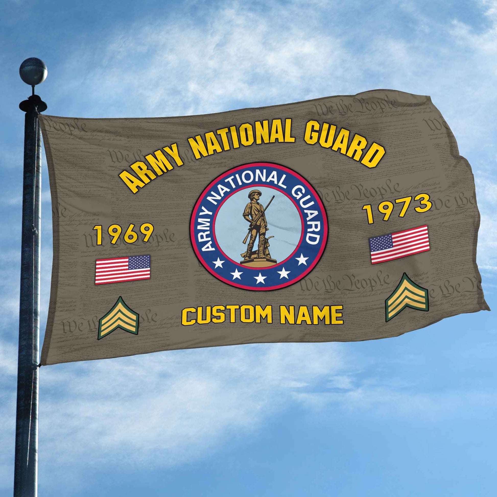 Premium Custom US Army National Guard Grommet Flag VPVC108608, Gifts For Army National Guard Veteran, Best Gifts On Father's Day, Armed Forces Day, Independence Day, Veterans Day.