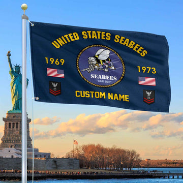 Premium Custom US Seabees Grommet Flag VPVC108609, Gifts For Seabees Veteran, Best Gifts On Father's Day, Armed Forces Day, Independence Day, Veterans Day.