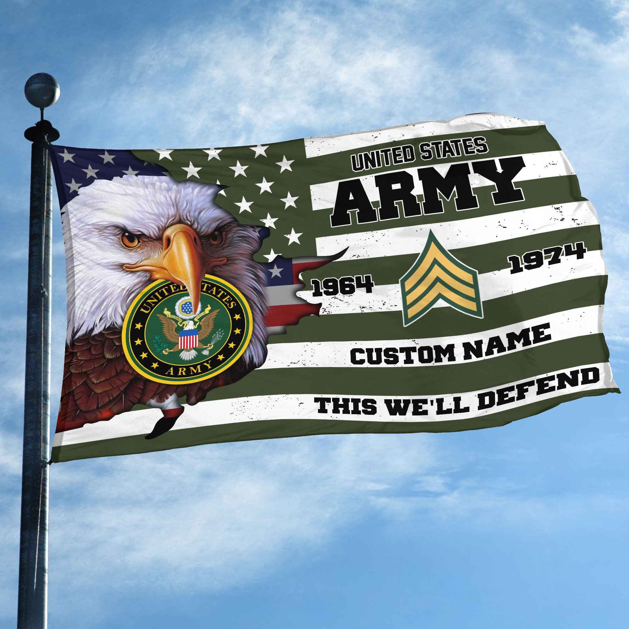 Premium Custom US Army Grommet Flag VPVC108701, Gifts For Army Veteran, Best Gifts On Father's Day, Armed Forces Day, Independence Day, Veterans Day.