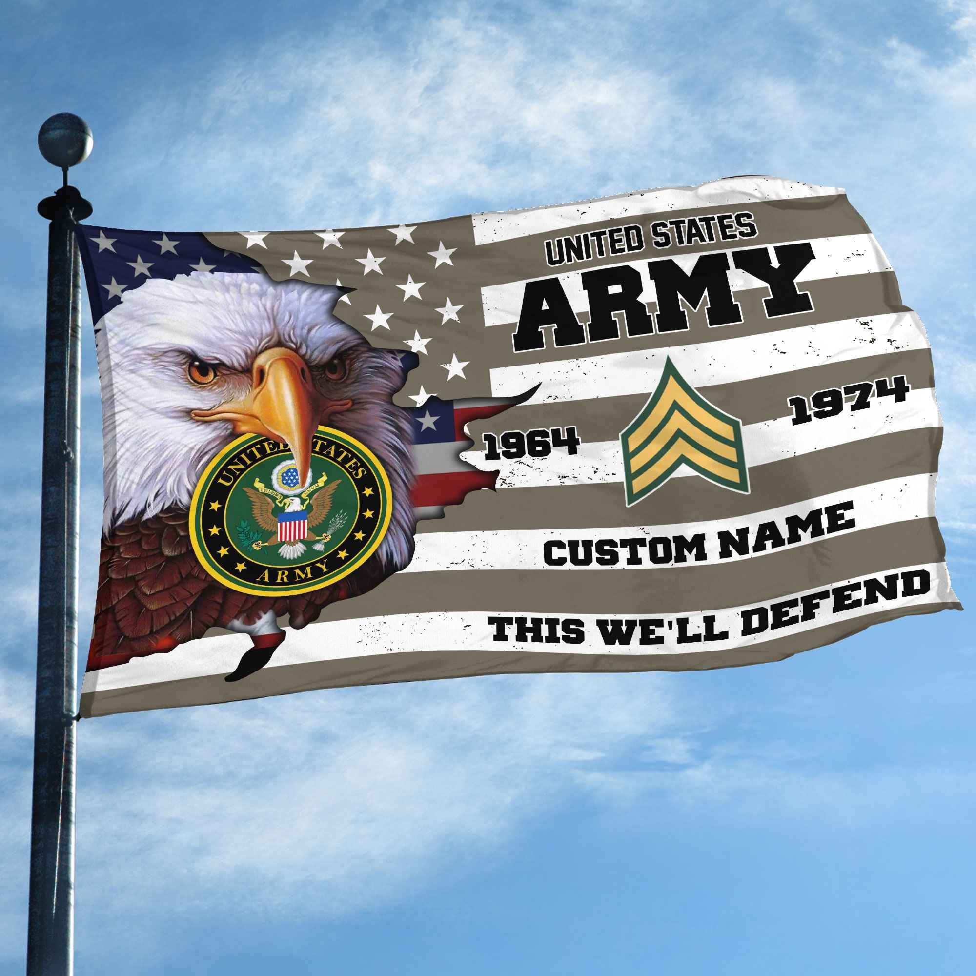 Premium Custom US Army Grommet Flag VPVC108710, Gifts For Army Veteran, Best Gifts On Father's Day, Armed Forces Day, Independence Day, Veterans Day.