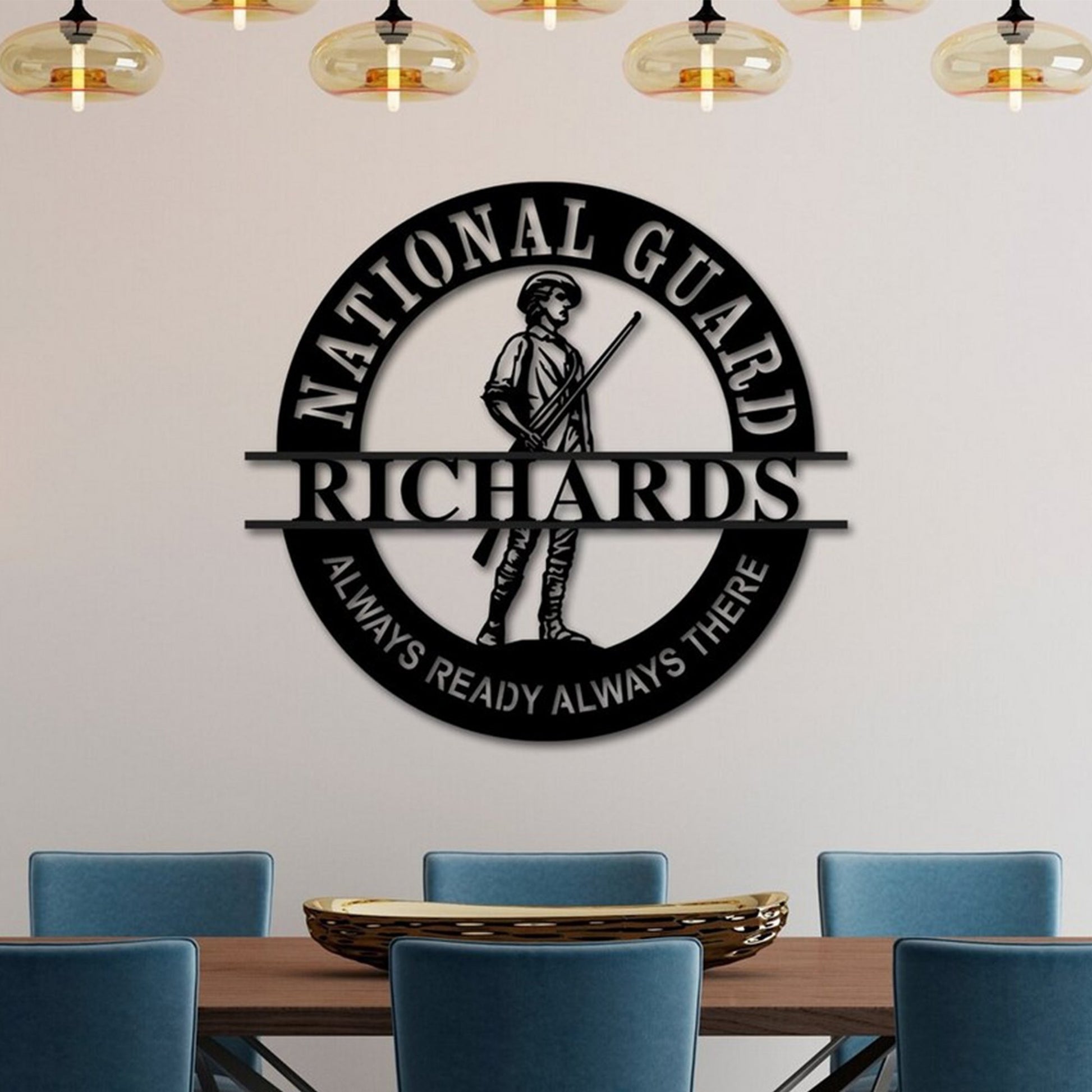 Premium Custom US Army National Guard Metal Signs VPVC901003, Gift For Army National Guard Veteran, Metal Wall Hanger, Gifts For Dad, For Husband, Best Gifts On Father's Day, Armed Forces Day, Independence Day, Veterans Day.