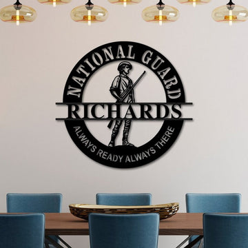 Premium Custom US Army National Guard Metal Signs VPVC901003, Gift For Army National Guard Veteran, Metal Wall Hanger, Gifts For Dad, For Husband, Best Gifts On Father's Day, Armed Forces Day, Independence Day, Veterans Day.